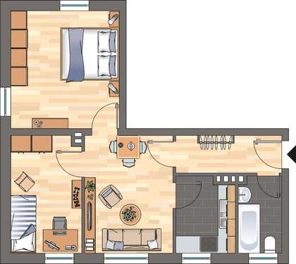 Foto - Wohnung zum Mieten in Montabaur 499,00 € 52.66 m²