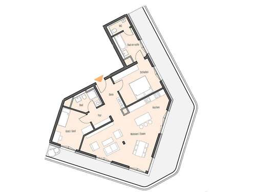 Foto - Wohnung zum Kaufen in Frankfurt 1.082.400,00 € 124.2 m²