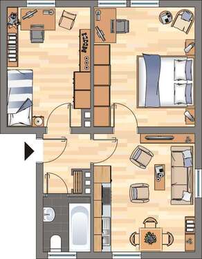 Foto - Wohnung zum Mieten in Weißenthurm 449,00 € 45.58 m²