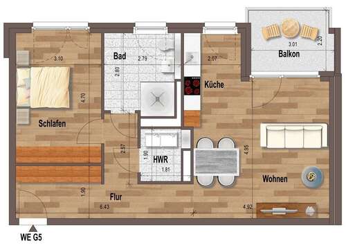 Foto - Wohnung zum Mieten in Mönchengladbach 982,00 € 70.5 m²