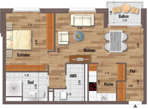 Foto - Wohnung zum Mieten in Mönchengladbach 920,00 € 66 m²