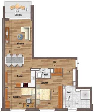 Foto - Wohnung zum Mieten in Mönchengladbach 1.150,00 € 88 m²