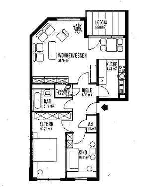 Foto - Wohnung zum Kaufen in Ludwigshafen am Rhein 269.000,00 € 80 m²