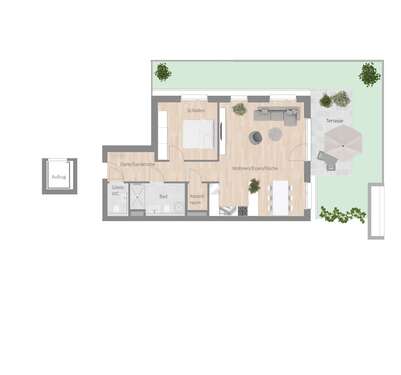 Foto - Wohnung zum Mieten in Besigheim 1.150,00 € 78.41 m²