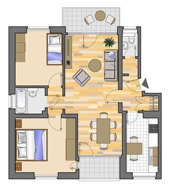 Foto - Wohnung zum Mieten in Marl 539,00 € 66.74 m²