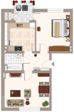 Foto - Wohnung zum Mieten in Mönchengladbach 559,00 € 58.01 m²