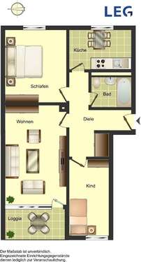Foto - Wohnung zum Mieten in Ratingen 717,00 € 68.25 m²
