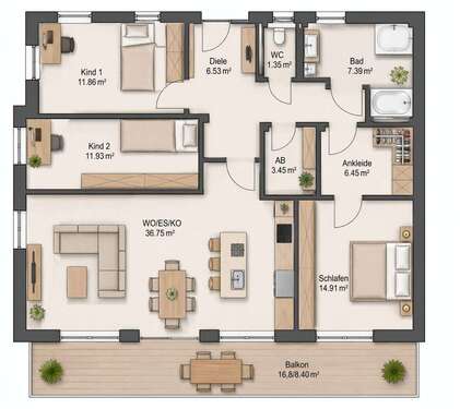 Foto - Wohnung zum Kaufen in Weikersheim 379.000,00 € 104 m²