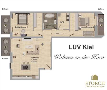 Foto - Wohnung zum Kaufen in Kiel 542.800,00 € 118 m²