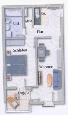 Foto - Wohnung zum Mieten in Mannheim 700,00 € 44 m²