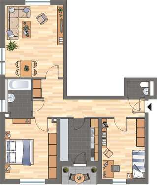 Foto - Wohnung zum Mieten in Haßloch 587,57 € 74.7 m²