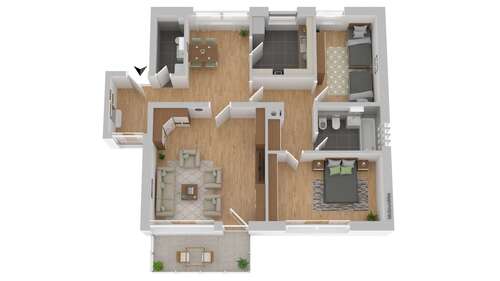 Foto - Wohnung zum Mieten in Regensburg-Ostenviertel 1.100,00 € 99.33 m²