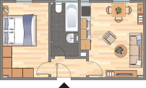 Foto - Wohnung zum Mieten in Dortmund 356,00 € 34.83 m²