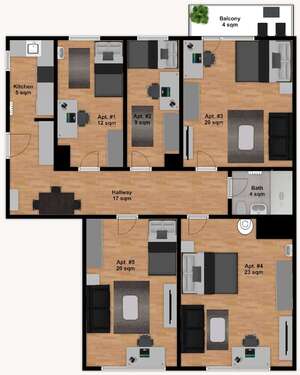 Foto - WG-Zimmer in München 990,00 € 19 m²