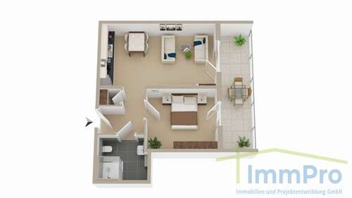 Foto - Wohnung zum Mieten in Ebhausen 780,00 € 60 m²