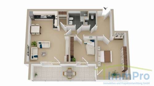 Foto - Wohnung zum Mieten in Ebhausen 1.070,00 € 88 m²