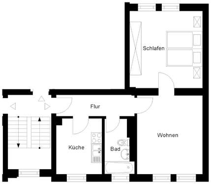 Foto - Wohnung zum Mieten in Neuwied 379,98 € 55.07 m²