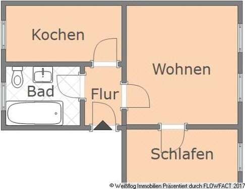 Foto - Wohnung zum Mieten in Riesa 260,00 € 48.16 m²