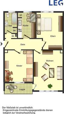 Foto - Wohnung zum Mieten in Solingen 689,00 € 72 m²