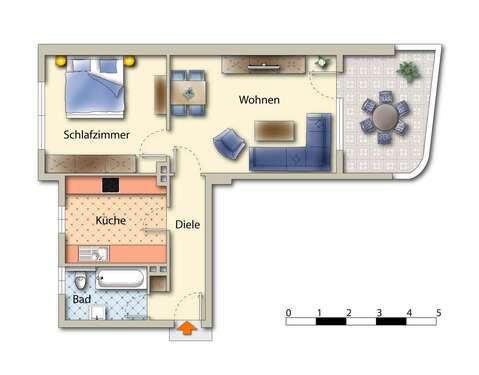 Foto - Wohnung zum Mieten in Gladbeck 410,00 € 52.88 m²