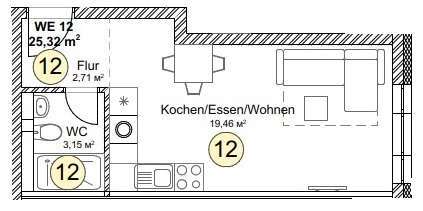 Foto - Wohnung zum Kaufen in Pfullendorf 127.000,00 € 30.35 m²