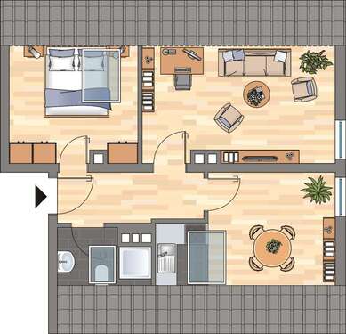 Foto - Wohnung zum Mieten in Wilhelmshaven 409,00 € 59.95 m²