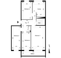 Wohnung zum Mieten in Magdeburg 470,00 € 81.7 m²
