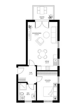 Foto - Wohnung zum Mieten in Woltersdorf 965,00 € 55.01 m²