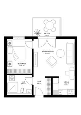 Foto - Wohnung zum Mieten in Woltersdorf 755,00 € 45.74 m²