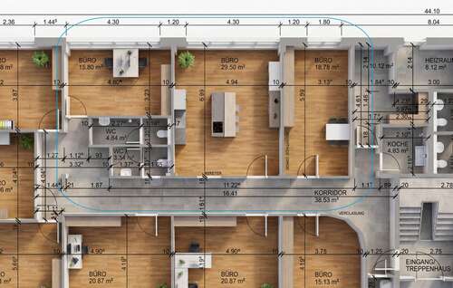 Foto - Büro in Willich 759,00 € 76 m² - 759,00&nbsp;EUR Kaltmiete, ca.&nbsp; 76,00&nbsp;m&sup2;