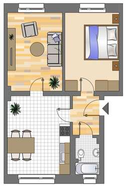 Foto - Wohnung zum Mieten in Herne 409,00 € 51.71 m²