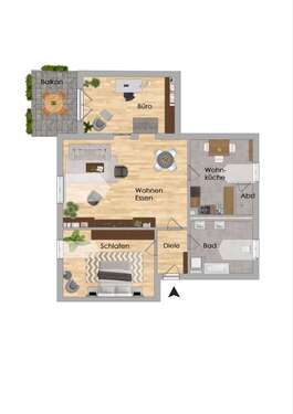 Foto - Wohnung zum Mieten in Pullach im Isartal 1.670,00 € 87.88 m²