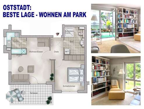 Foto - Wohnung zum Kaufen in Mannheim 358.500,00 € 60 m²