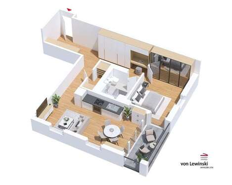 Foto - Wohnung zum Mieten in Wolfsburg 919,00 € 67.13 m²