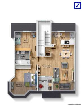 Foto - Wohnung zum Kaufen in Leimen 229.000,00 € 79 m²