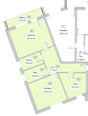 Foto - Wohnung zum Mieten in Lampertheim 900,00 € 70 m²