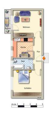 Foto - Wohnung zum Mieten in Essen 410,00 € 55.31 m²