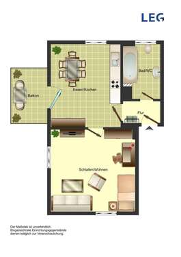 Foto - Wohnung zum Mieten in Herford 399,00 € 40.1 m²