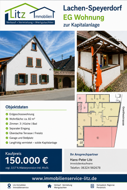 Foto - Wohnung zum Kaufen in Lachen-Speyerdorf-Lachen-Speyerdorf 150.000,00 € 82 m²