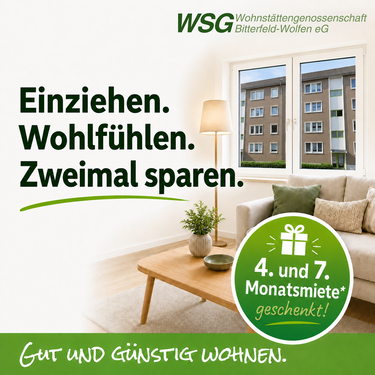 Foto - Wohnung zum Mieten in Bitterfeld-Wolfen OT Bitterfeld 413,70 € 59.1 m²