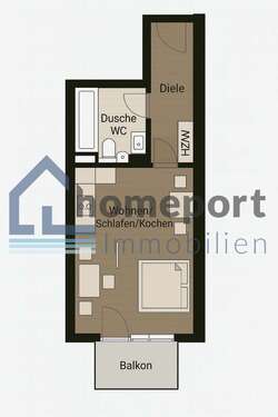 Foto - Wohnung zum Kaufen in München 435.000,00 € 36 m²