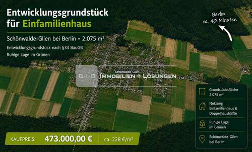 Foto - Grundstück zu verkaufen in Schönwalde 473.000,00 € 2075 m²