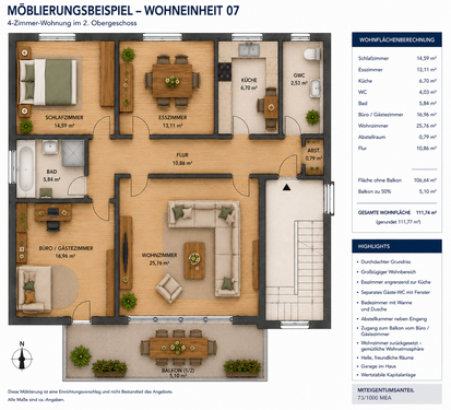 Foto - Wohnung zum Kaufen in Kaiserslautern 329.000,00 € 111 m²