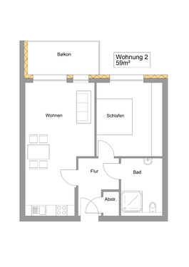 Foto - Wohnung zum Mieten in Bad Fredeburg 598,85 € 59 m²