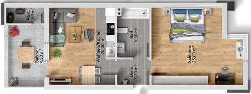 Foto - Wohnung zum Kaufen in Köln Urbach 229.000,00 € 59 m²