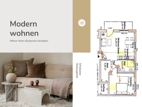 Foto - Wohnung zum Kaufen in Dortmund 278.000,00 € 65.51 m²