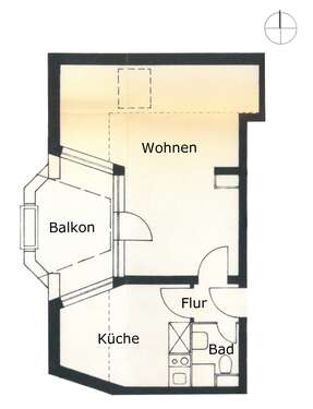 Foto - Wohnung zum Mieten in Göttingen 550,00 € 41 m²