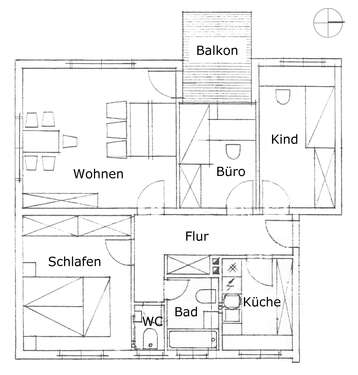 Foto - Wohnung zum Mieten in Göttingen 1.020,00 € 84 m²