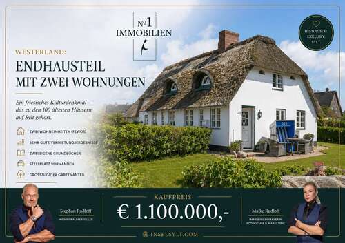 Foto - Haus zum Kaufen in Sylt OT Westerland 1.100.000,00 € 110 m²