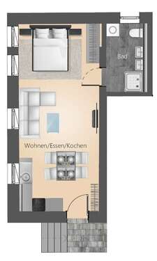 Foto - Wohnung zum Kaufen in Überlingen 321.045,00 € 37.81 m²